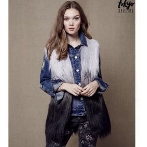 Tokyo Darling Ombré Faux Fur Vest